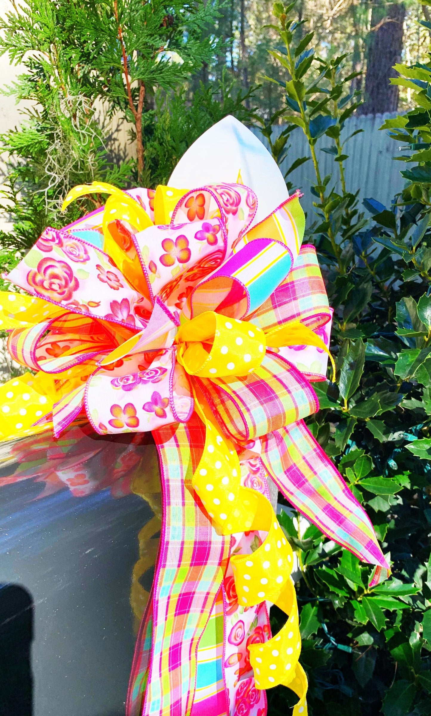 Summer Collection - Bright Bow, Floral Bow, Bow, Bows, Mailbox Bow, Wreath Bow, Spring Bow, Summer Bow, Colorful Bow, Large Bow