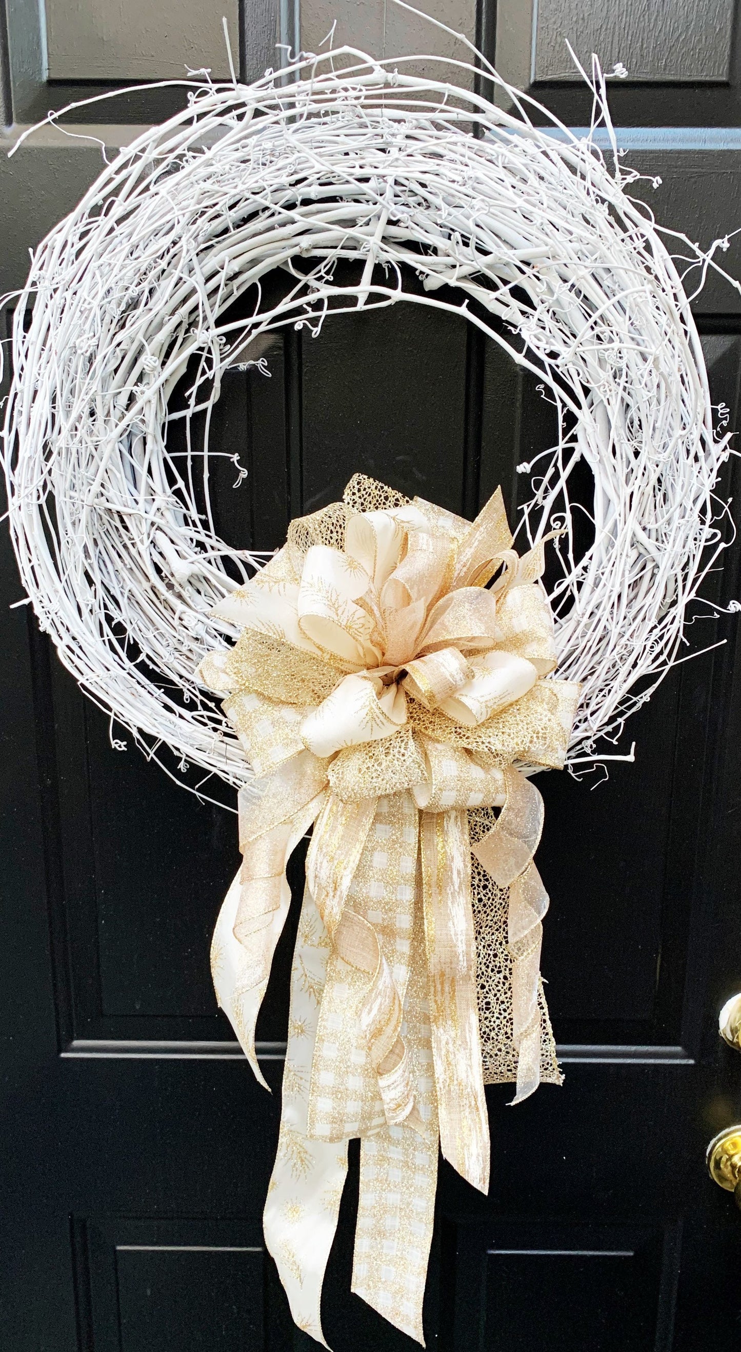 Everyday Collection - Gold Bow, Gold, Bow, Bows, Holiday, Holiday Bow, Gold Holiday Bow, Wedding Bow, Wedding, Mailbox Bow, Wreath Bow
