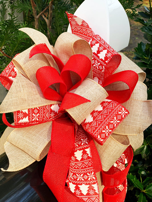 Winter Collection - Winter, Winter Bow, Mailbox Bow, Wreath Bow, Large Bow, Bow, Bows, Holiday Bow, Christmas Bow