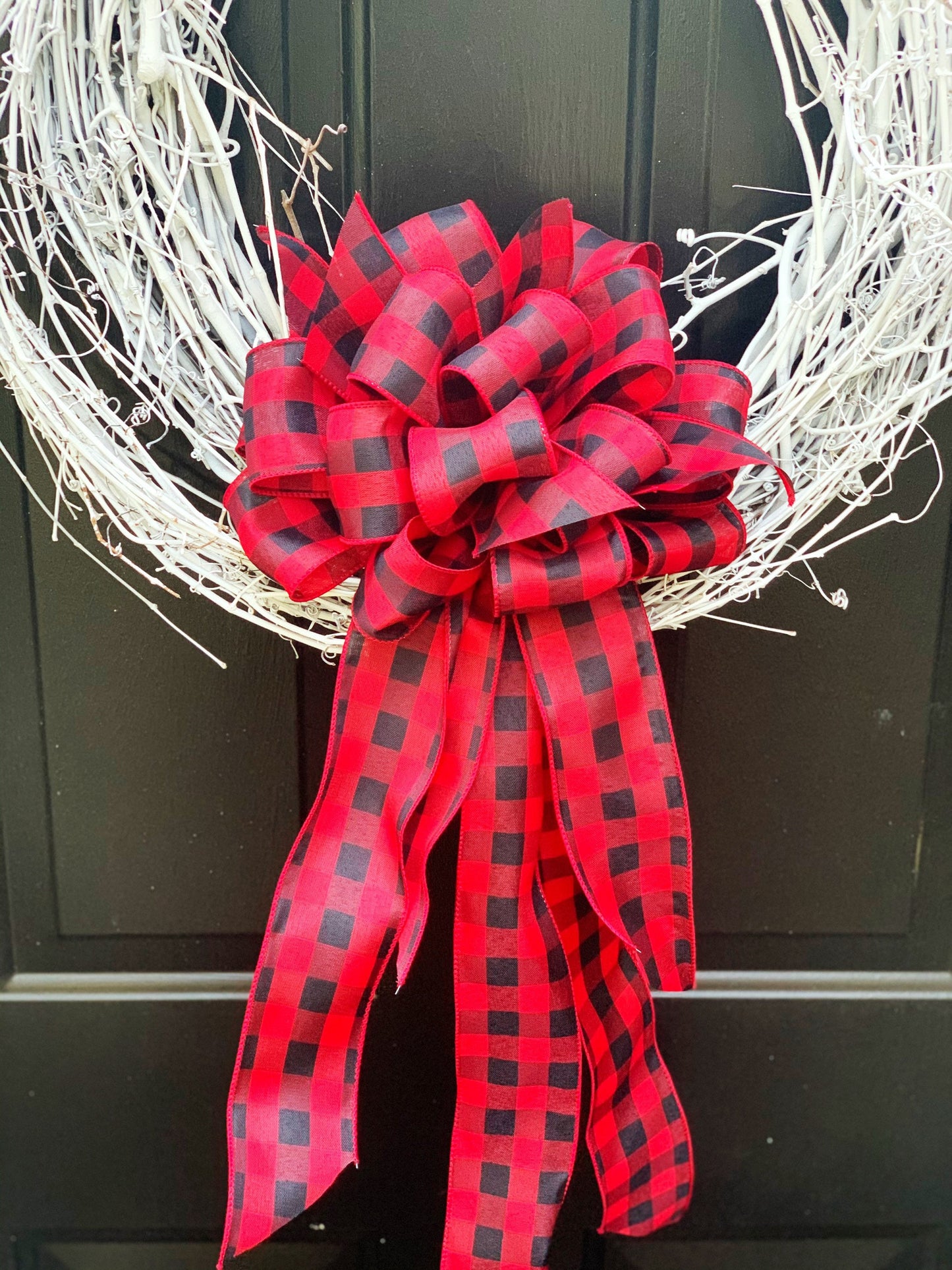 Everyday Collection - Red/Black Bow, Red Bow, Black Bow, Mailbox Bow,Wreath Bow,Large Bow, Value Bow,Buffalo Check Bow,Buffalo Check Ribbon