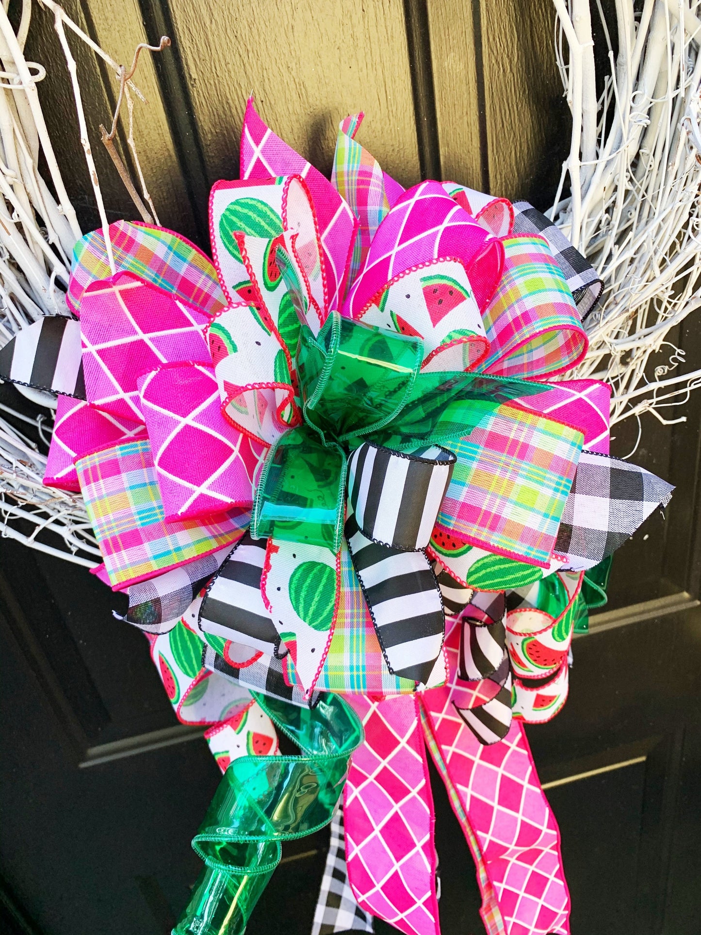 Everyday Collection - Watermelon Bow, Watermelon Ribbon, Watermelon, Mailbox Bow, Wreath Bow, Large Bow, Gift Bow, Gift, Bow, Bows