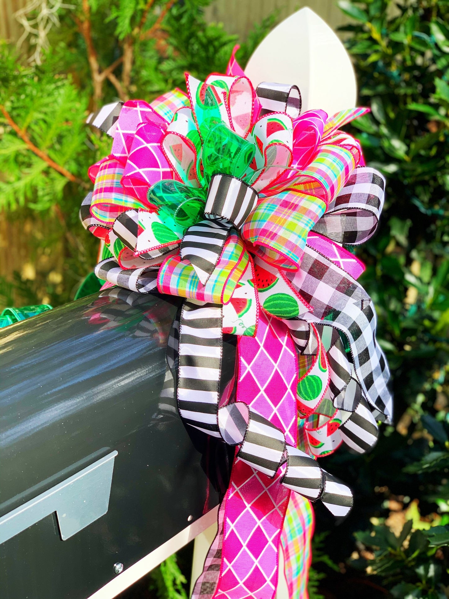 Everyday Collection - Watermelon Bow, Watermelon Ribbon, Watermelon, Mailbox Bow, Wreath Bow, Large Bow, Gift Bow, Gift, Bow, Bows