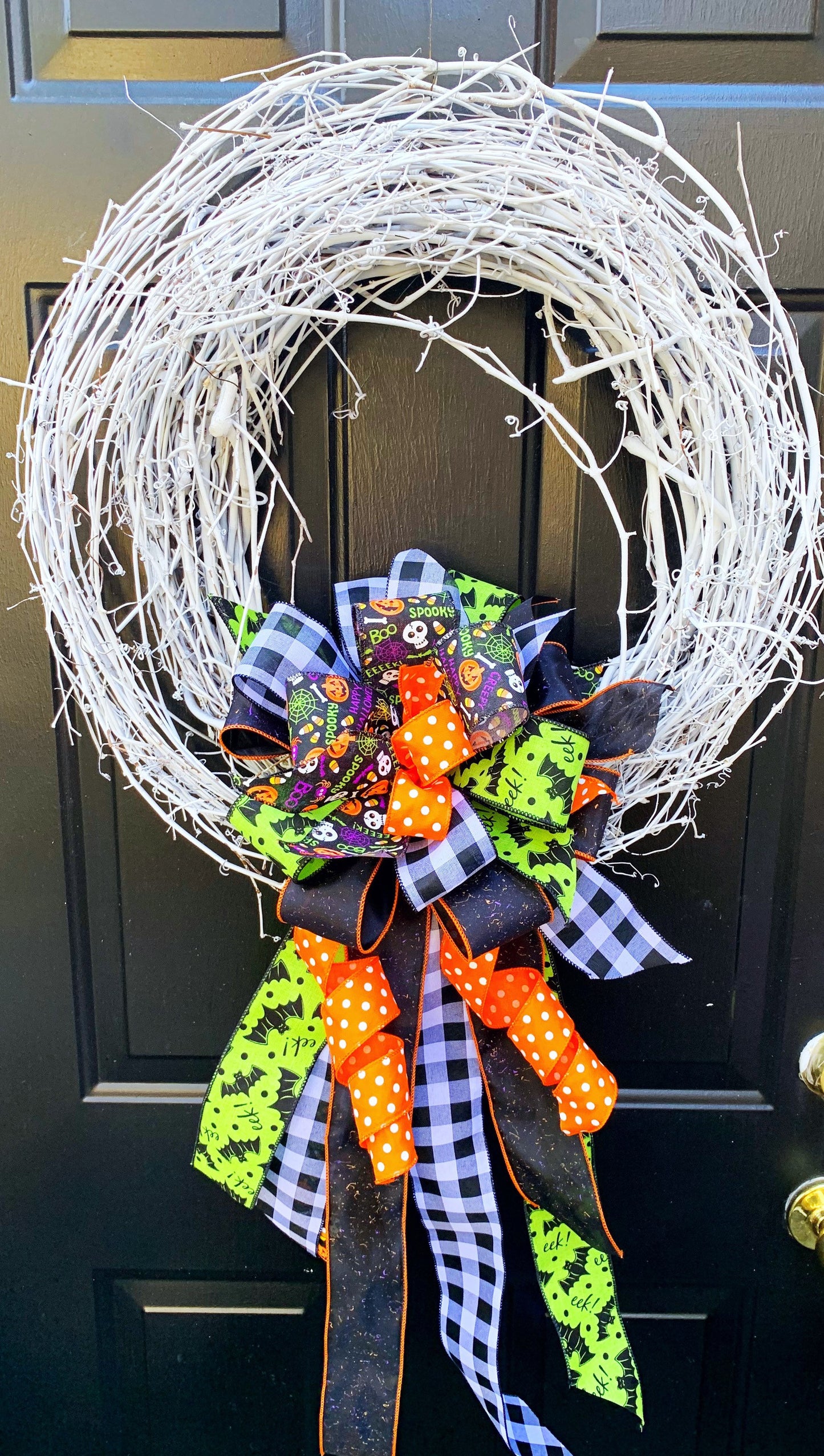 Halloween Collection - Halloween, Halloween Bow, Halloween Ribbon, Spooky, Spooky Bow, Bows, Bow, Large Bow, Mailbox Bow, Wreath Bow, Gift