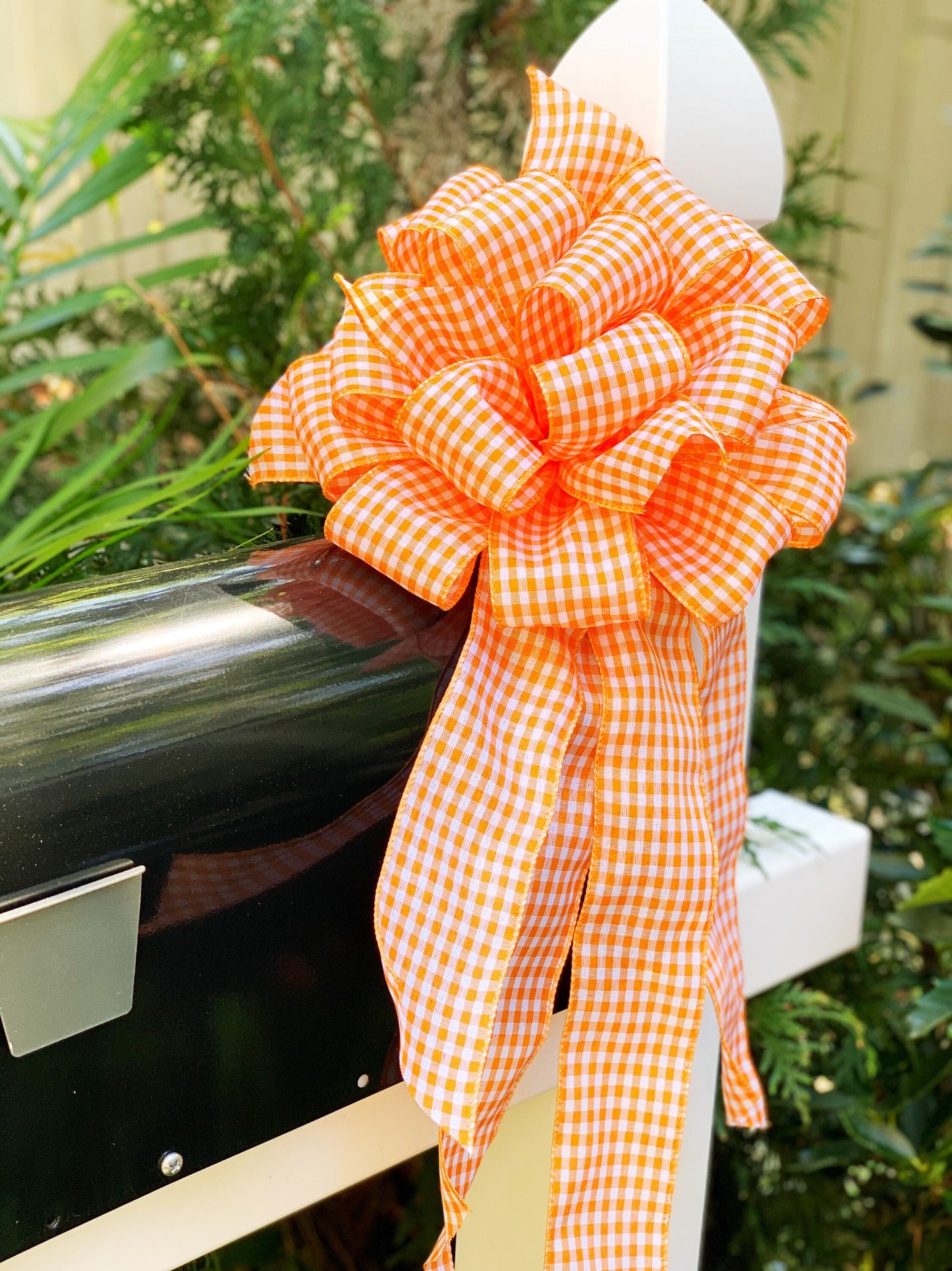 Everyday Collection - Peach Gingham Bow