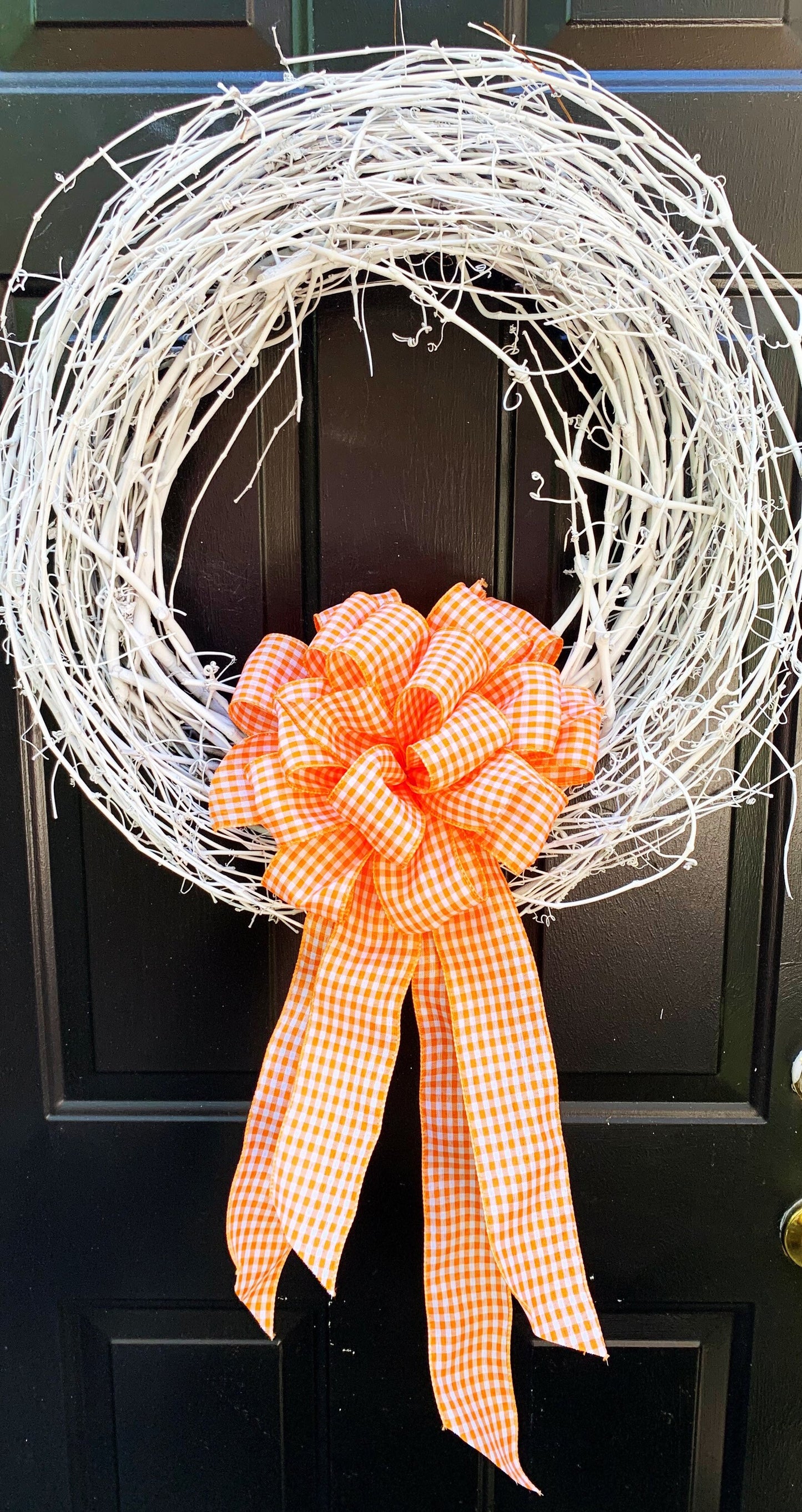 Everyday Collection - Peach Gingham Bow