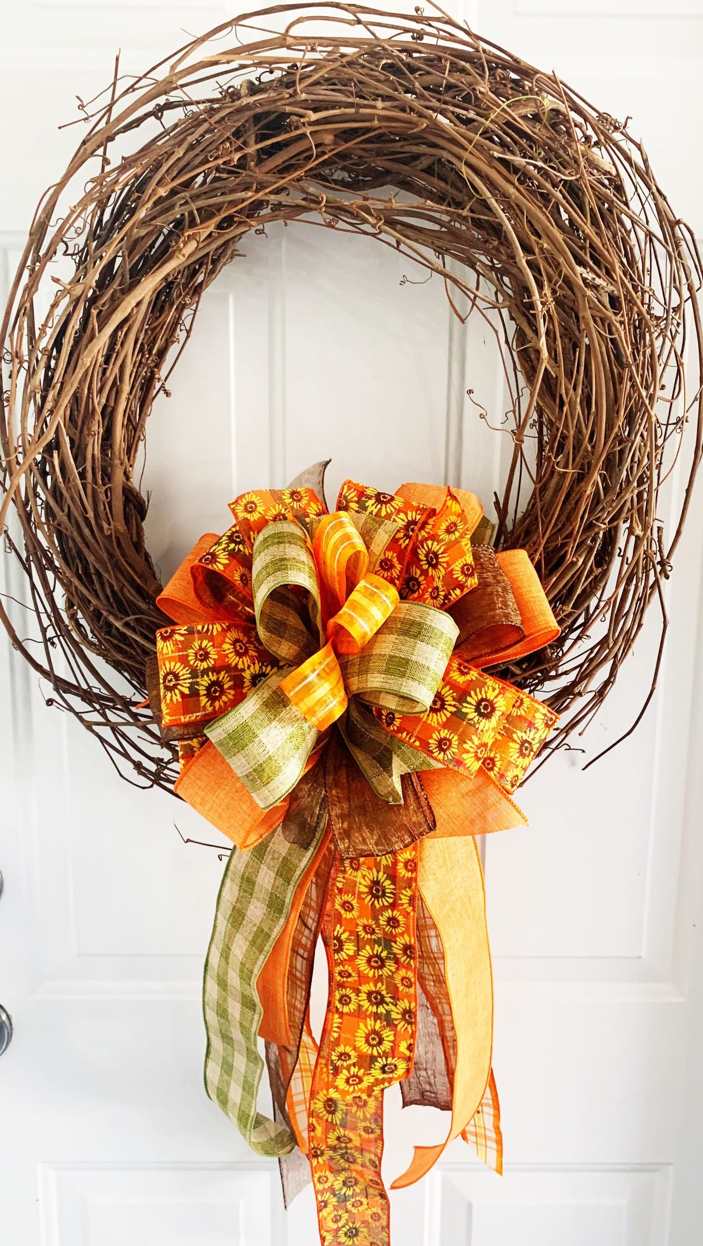 Fall Collection- Sunflower Bow, Sunflower Decor, Bow, Bows, Lantern Bow, Wreath Bow, Mailbox Bow, Gift, Ribbon, Fall, Fall Bow, Fall Decor