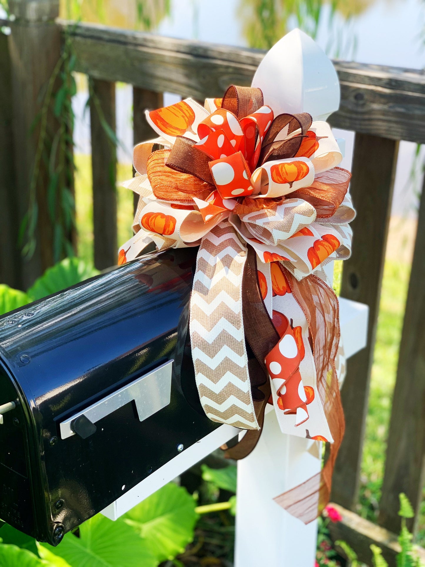 Fall Collection - Fall Bow, Fall Decor, Fall Ribbon, Pumpkin, Pumpkin Decor, Pumpkin Bow, Pumpkin Ribbon, Wreath Bow, Mailbox Bow, Large Bow