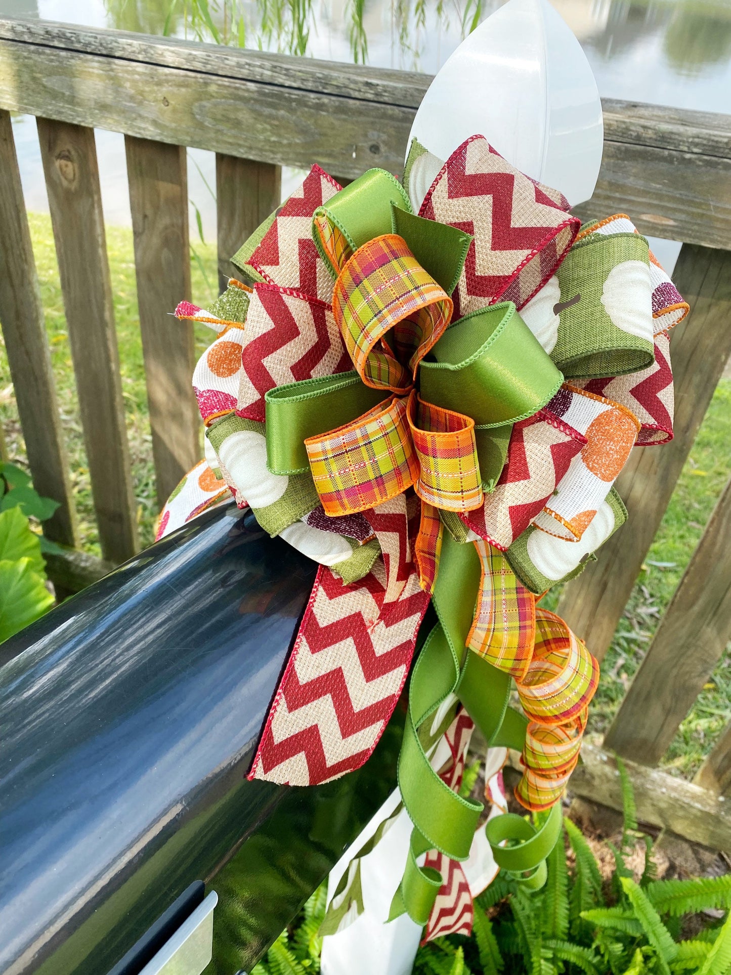 Fall Collection - Fall Bow,Fall Decor,Fall Ribbon,Pumpkin Ribbon,Pumpkin Bow, Pumpkin Decor,Pumpkin,Mailbox Bow,Wreath Bow,Large Bow,Ribbon