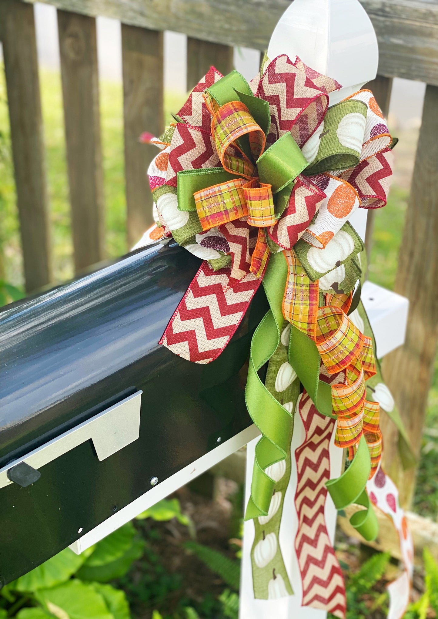 Fall Collection - Fall Bow,Fall Decor,Fall Ribbon,Pumpkin Ribbon,Pumpkin Bow, Pumpkin Decor,Pumpkin,Mailbox Bow,Wreath Bow,Large Bow,Ribbon