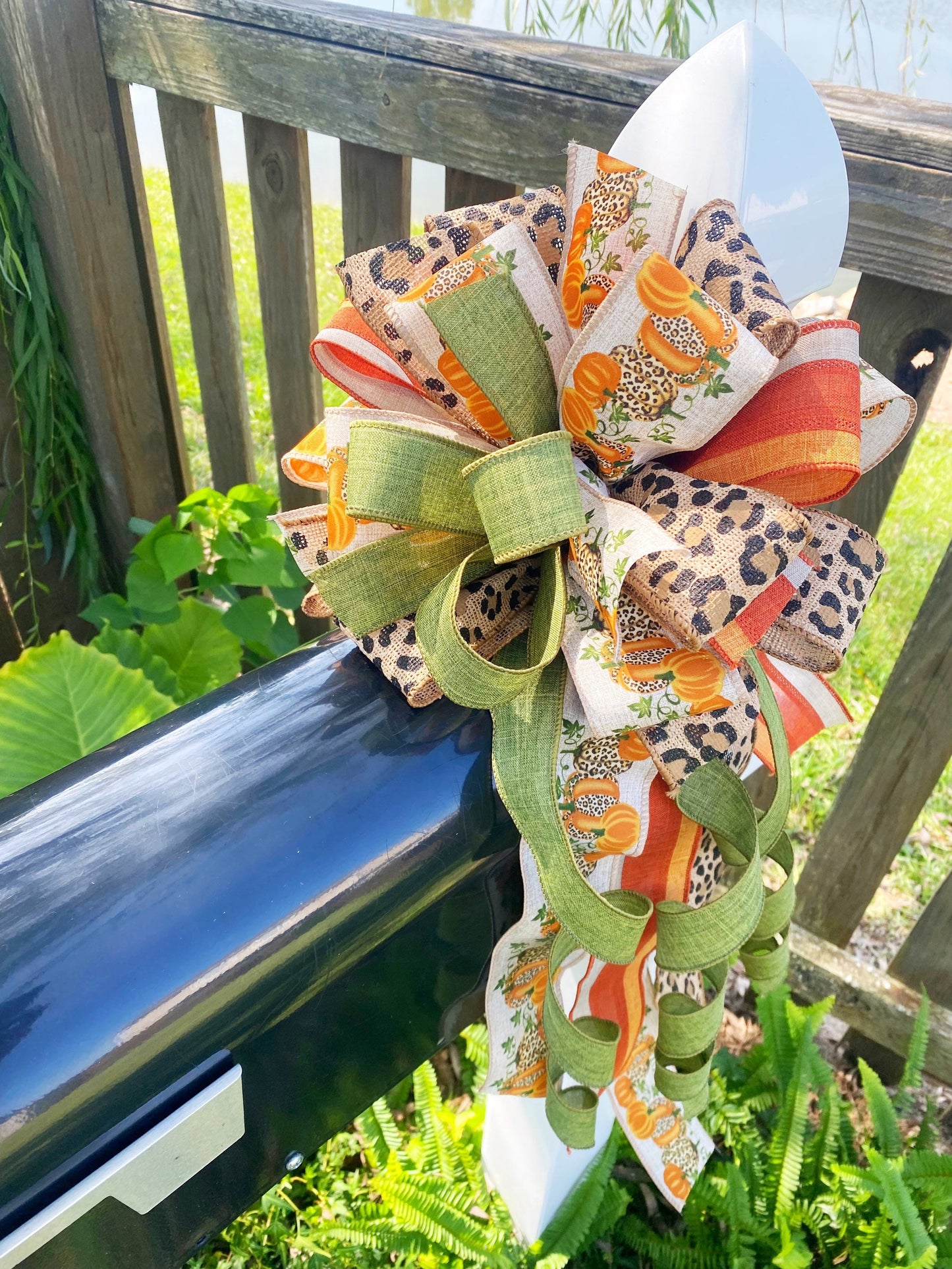 Fall Collection - Fall Bow,Fall Decor,Fall Ribbon, Pumpkin,Pumpkin Decor,Pumpkin Bow,Wreath Bow,Mailbox Bow,Leopard Bow,Leopard Ribbon