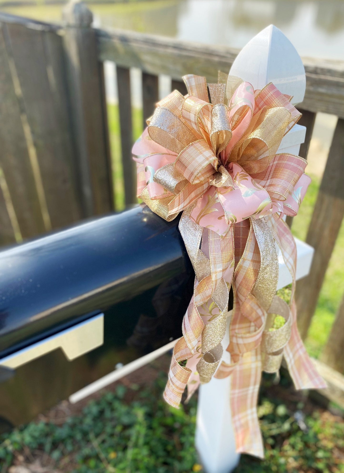 Everyday Collection - Rose Gold,Rose Gold Bow,Rose Gold Ribbon,Rose Gold Decor, Gold,Gold Bow,Wreath Bow, Mailbox Bow,Gift,Bow,Bows,Ribbon